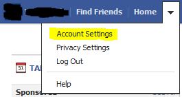 facebook account settings